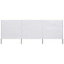 UnfadeMemory Paravento a Pannelli in Tessuto, Paravento per Recinzione, Paravento da Giardino, Paravento da Esterno (400x120cm, Bianco)