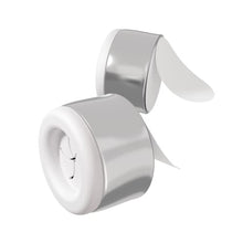 Set di 4 portasciugamani di alta qualità, per bagno, cucina e casa, in acciaio inox, porta strofinacci, ganci per asciugamani, rotondi, cromati, autoadesivi senza forature (bianco)