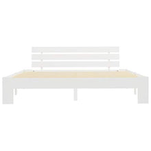 BIGTO - Struttura per letto in legno di pino massiccio, per camera da letto, stile C, colore: bianco, 160 x 200 cm