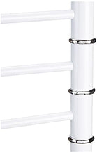FERIDRAS 154009-B Piantana Portasciugamani, 3 Bracci, Acciaio, Bianco, 9x30x90 cm