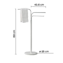 Gedy 28310200000 Winny bagno bianco con braccia mobili, Misure e peso: 89X25X43,6 CM & 3,5 KG, Porta asciugamano realizzato in acciaio inox e Cromall, Design R&S, 2 anni di garanzia, Unica