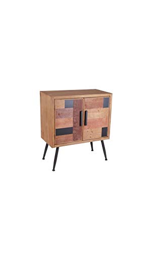 Socadis – Cassettiera in legno e metallo, 2 ante Yukon