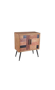 Socadis – Cassettiera in legno e metallo, 2 ante Yukon