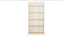 Hanper - Armadio in tessuto a 4 strati, per campeggio, con asta appendiabiti, 79 x 40 x 170 cm, colore: Bianco