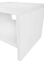 Erst-Holz Moderno Bianco Comodino in Pino massello con ripiano Inferiore 90.20-K5W