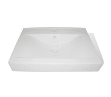 SENLUOWX - Lavabo in ceramica rettangolare, 600 x 460 x 160 mm (L x P x A)