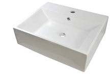 Lavabo Ceramica Lavandino Lavello Rettangolare d'appoggio senza Troppopieno