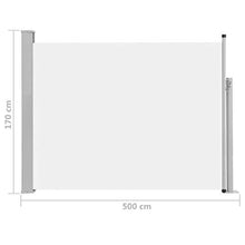 Tidyard Tenda da Sole Laterale Retrattile per Patio Crema/Rosso/Blu/Nero/Grigio/Marrone,Tenda Paresole Laterale,Tenda da Sole per Esterno,Tenda da Sole Laterale,Tenda da Sole Avvolgibile