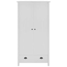 FAMIROSA Armadio a 2 Ante Hill Range Bianco 89x50x170cm in Legno di Pino Bianco