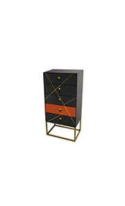 Socadis - Cassettiera in metallo con 5 cassetti, colore: Terracotta