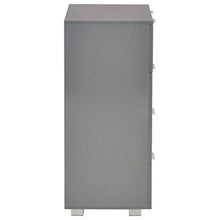 Montloxs Credenza con 8 cassetti, Cassettiera per Armadio, 60x35x76 cm, Grigio Lucido
