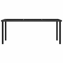Tidyard Set 7/9 pz da Pranzo da Giardino in Polyrattan Nero,Set Tavolo e Sedie da Giardino per Esterno in Rattan Nero,Set Tavolo in Vetro e 6/8 Sedie da Giardino per Esterno in Polyrattan