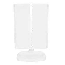 Specchio da trucco, specchio da trucco a LED, 3 pieghevoli, 2 x 3 x, con lente di ingrandimento elettrica da scrivania