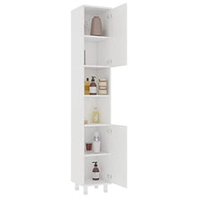 vidaXL Armadio da Bagno Bianco 30x30x179 cm in Truciolato