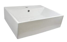 1 lavabo rettangolare grande in ceramica, 51 x 42,5 x 14 cm