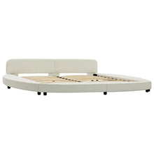 vidaXL Giroletto Imbottito Tondeggiante Elegante Robusto a Doghe Camera da Letto Telaio Struttura Letto Bianco in Similpelle 180x200 cm