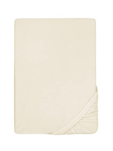 Biberna 0012344 Lenzuolo Frottee-Stretch (Altezza Materasso max. 22 cm) 1X 140X200 cm > 160X200 cm, Natura