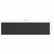Qnotici Protezione per Balcone Protezione per Balcone Protezione per Balcone Protezione per Balcone Protezione UV Resistente alle intemperie Tessuto Oxford 75x300 cm Antracite