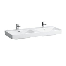 Laufen PRO S Doppio lavabo, 3 Fori per Rubinetto, con sfioratore, 1200x460, Bianco, colorazione: Bianco con LCC - H8149664001081