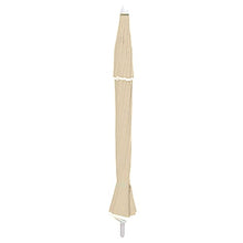 BAKAJI Ombrellone da Mare Spiaggia Giardino Diametro 220 cm con Palo in Alluminio 32mm Struttura a 16 Stecche in Fibra di Vetro e Rivestimento in Tessuto Poliestere 200g Anti UV Colore Beige