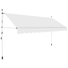 Festnight Tenda da Sole Retrattile Manuale da Giardino Esterno,Tenda da Sole da Giardino Esterno Retrattile,Tenda Parasole Rettratile da Giardino Esterno,Tenda da Balcone Crema
