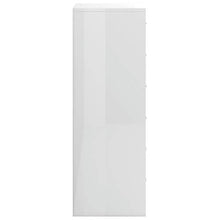 FAMIROSA Credenza con 6 Cassetti Bianco Lucido 50x34x96 cm in Truciolato
