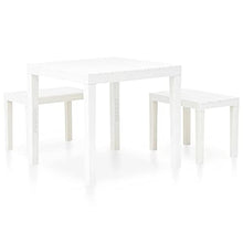 vidaXL Tavolo da Giardino con 2 Panche in Plastica Antracite
