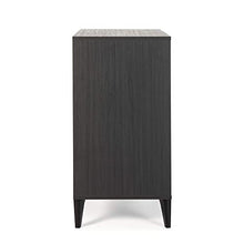 VS Venta-stock Cassettiera Koln 4 cassetti Color Nero/Legno, 80 cm (Larghezza) 40 cm (profondità) 84 cm (Altezza)