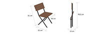 Vanage VG-4864 Set Sedie, Plastica HDPE, Marrone, 55 x 46 x 81 cm, 2 unità