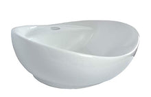 1 x lavandino in ceramica piccolo ovale lavabo in ceramica 405x330x145 mm