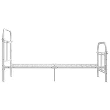 mewmewcat Struttura in Metallo Bianco Struttura Famiglia Pratico giroletto, Camera da Letto in Stile Moderno giroletto in Metallo 213 x 101 x 109 cm (Lunghezza x Larghezza x Altezza)