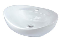 1 x lavandino in ceramica piccolo ovale lavabo in ceramica 405x330x145 mm