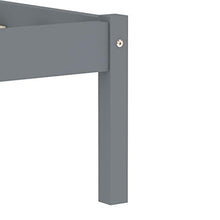 SKM Giroletto con 2 Cassetti Grigio in Massello di Pino 100x200 cm (24.01kg)