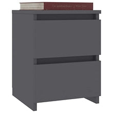 vidaXL Comodino Moderno Elegante Robusto con Cassetti Portaoggetti Armadietto Comò Cassettiera Versatile Grigio 30x30x40 cm in Truciolato