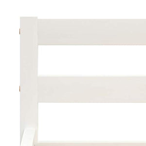BIGTO - Struttura letto con 2 cassetti in legno di pino massello, mobili per camera da letto, 160 x 200 x 60 cm, colore: Bianco