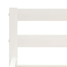 BIGTO - Struttura letto con 2 cassetti in legno di pino massello, mobili per camera da letto, 180 x 200 x 60 cm, colore: Bianco