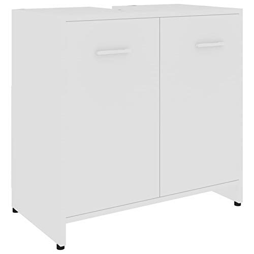 Tidyard Armadio Sottolavabo da Bagno 60x33x58 cm in Truciolato,Mobile lavabo Bagno,Mobile sottolavabo,Mobile lavabo,Mobile da Bagno,Mobile Bagno Moderno,Mobili sottolavabo,Armadietto Sottolavabo