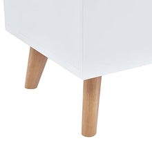 vidaXL Credenza Pratica Decorativa con Cassetti e Scomparti Armadietto Basso Consolle Madia Bianca 160x40x70 cm in MDF Lucido Gambe in Legno