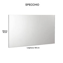 mazzoni Mobile da Bagno Sospeso 100cm Pensile P18cm Boston 15 Grigio Cemento