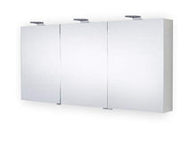 Generisch Venus Focus - Armadietto a specchio in alluminio, con pannello posteriore in vetro bianco, 1200 x 700 x 155 mm