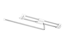 Gedotec Porta asciugamani | ANNA | Porta strofinacci a 1 braccio – Metallo cromato lucido | 1 pezzo | Estrattore asciugamani estraibile | asta con lunghezza 300 mm - braccio singolo bianco