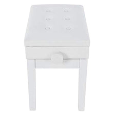 Moolo Pianello Sedia Regolabile Altezza Pianoforte Piano PU Imbottito Panchetta Sedile Singola Sgabello Sgabello Sgabello Sgabello (Bianco)