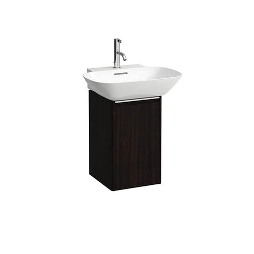 Laufen Base di Scorrimento per mobiletto Ino per lavabo 810302, 1 Anta, Cerniera a Sinistra, Maniglia in Alluminio anodizzato, colorazione: Olmo Scuro - H4030211102631