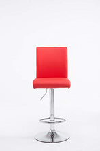 CLP Sgabello Design Köln Con Schienale E Poggiapiedi I Sgabello Alto Imbottito In Similpelle Girevole E Regolabile 60-80,5 CM, Colore:rosso