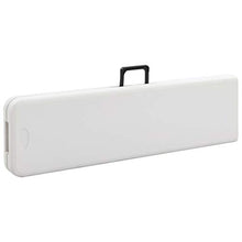BIGTO - Panca pieghevole da giardino, 2 pezzi, in HDPE, colore: bianco, 180 x 26 x 42 cm