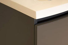 OrionShop Mobile Bagno Sospeso KAHINA da 60cm Grigio Opaco con Lavabo Specchio e Lampada LED Inclusi