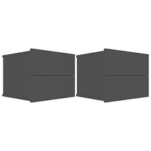 Tidyard 2 Comodini Pensili Camera da Letto Moderni Truciolato,Comodino Sospeso,Comodini Bianchi,Mensola Comodino,Comodini Sospesi Camera da Letto,Comodini Moderni,Mensole da Parete 40x30x30 cm