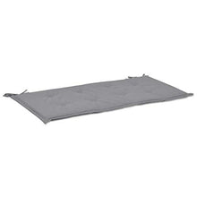UnfadeMemory Cuscino per Panca da Giardino Resistente e Comodo Grigio 100x50x3 cm
