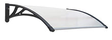 SmartSun Tettoia Easy Black 120 x 80 cm spessore 5,2 mm extra resistente tetto porta protezione