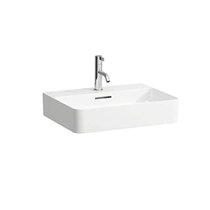 Laufen Val Lavabo per mobili, 3 Fori per Rubinetto, con sfioratore, 550x420, Bianco, colorazione: Bianco - H8102820001081